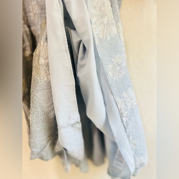 Madewell Silk Lucie Smocked Mini Dress in Moody Blue size XL - Picture 9 of 14